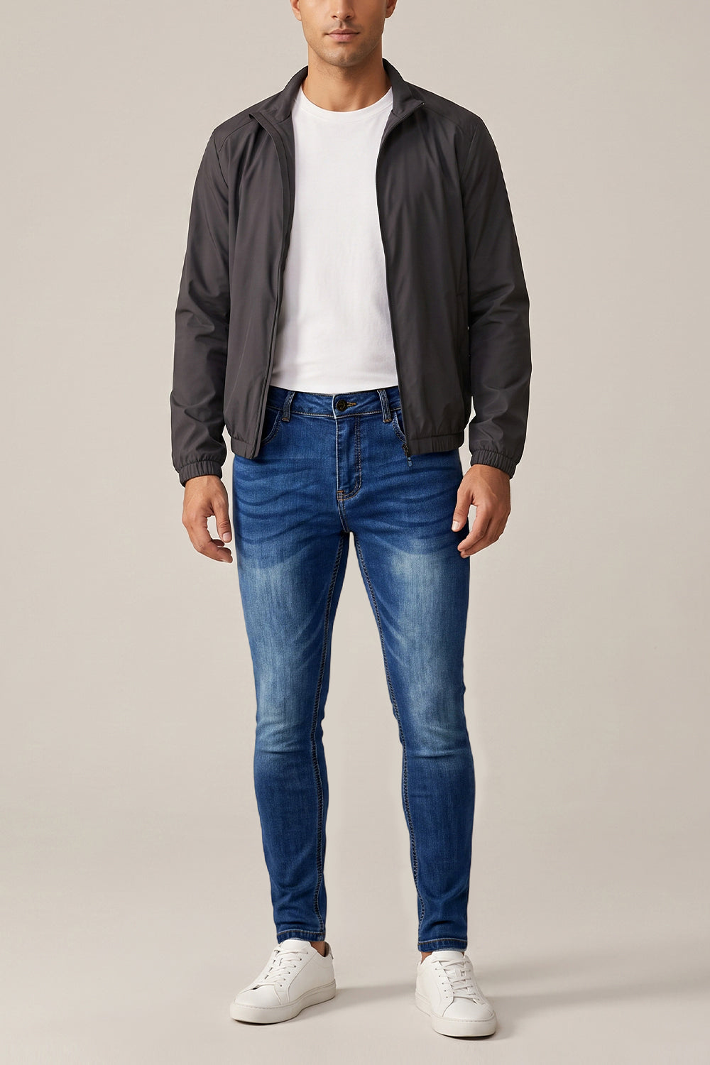 Dunkelblaue Sculpt-Skinny-Jeans für Herren
