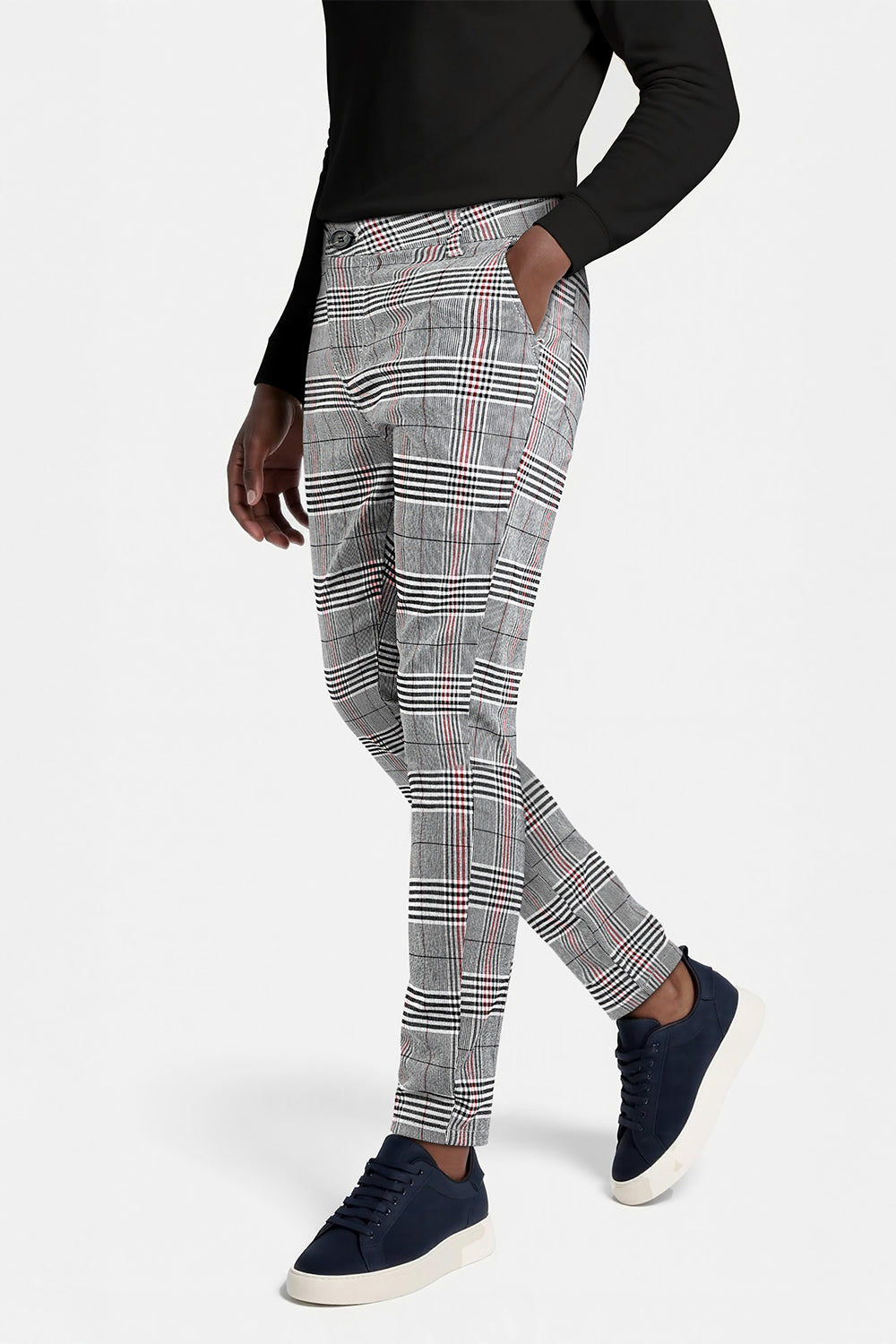 GINGTTO Chinos elásticos ajustados para hombre