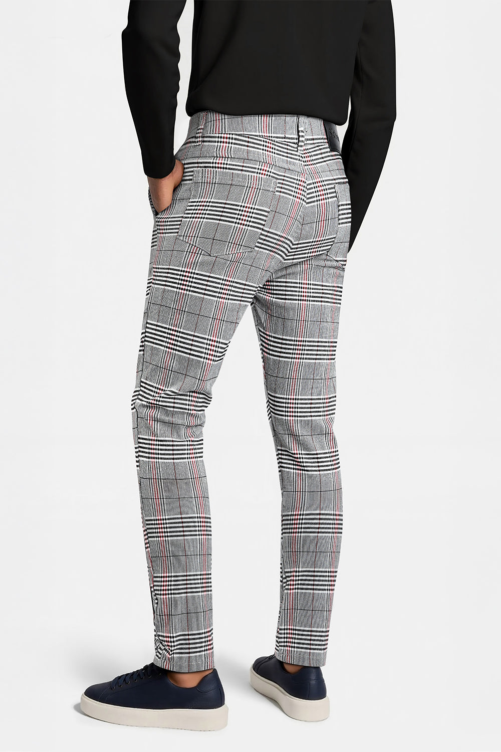 GINGTTO Chinos elásticos ajustados para hombre