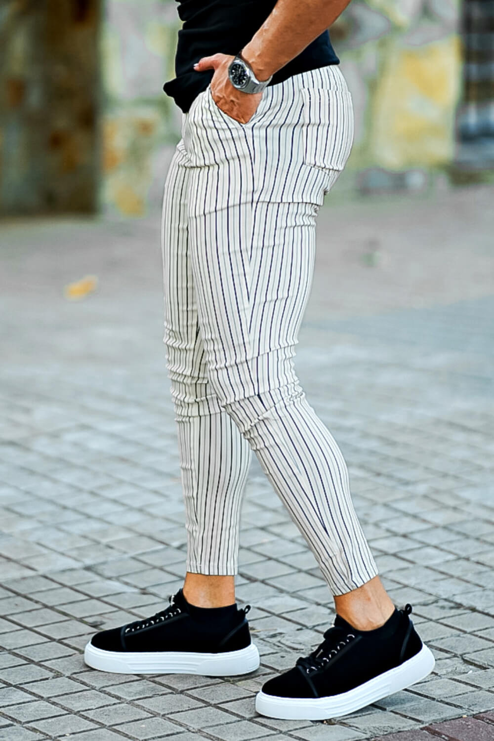 Black Pants Outfit Mens Striped Dress Pants Mens Stripes Pant