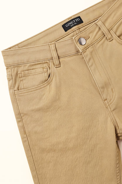 Braune Stretch-Skinny-Jeans für Herren