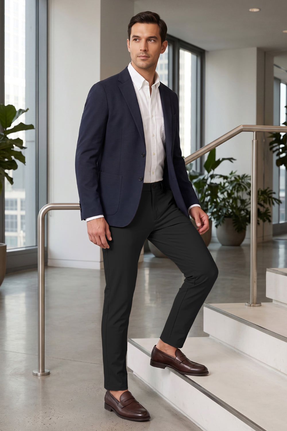 Men's Smart Modern Slim Tailored Pant
