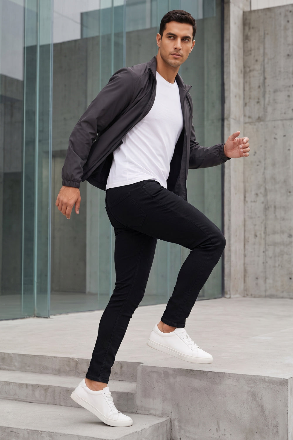 Schwarze Sculpt-Skinny-Jeans für Herren