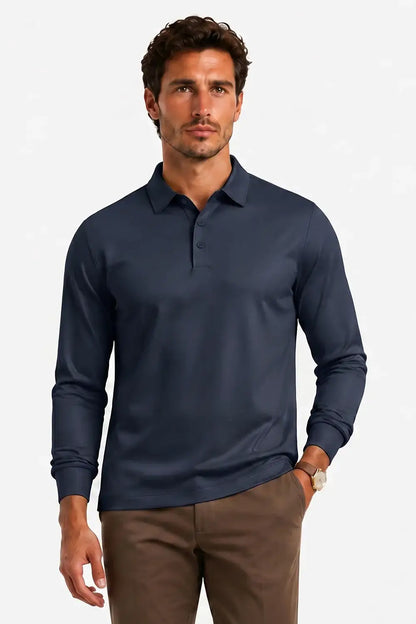 Camiseta de algodón mercerizado para hombre - Verde militar