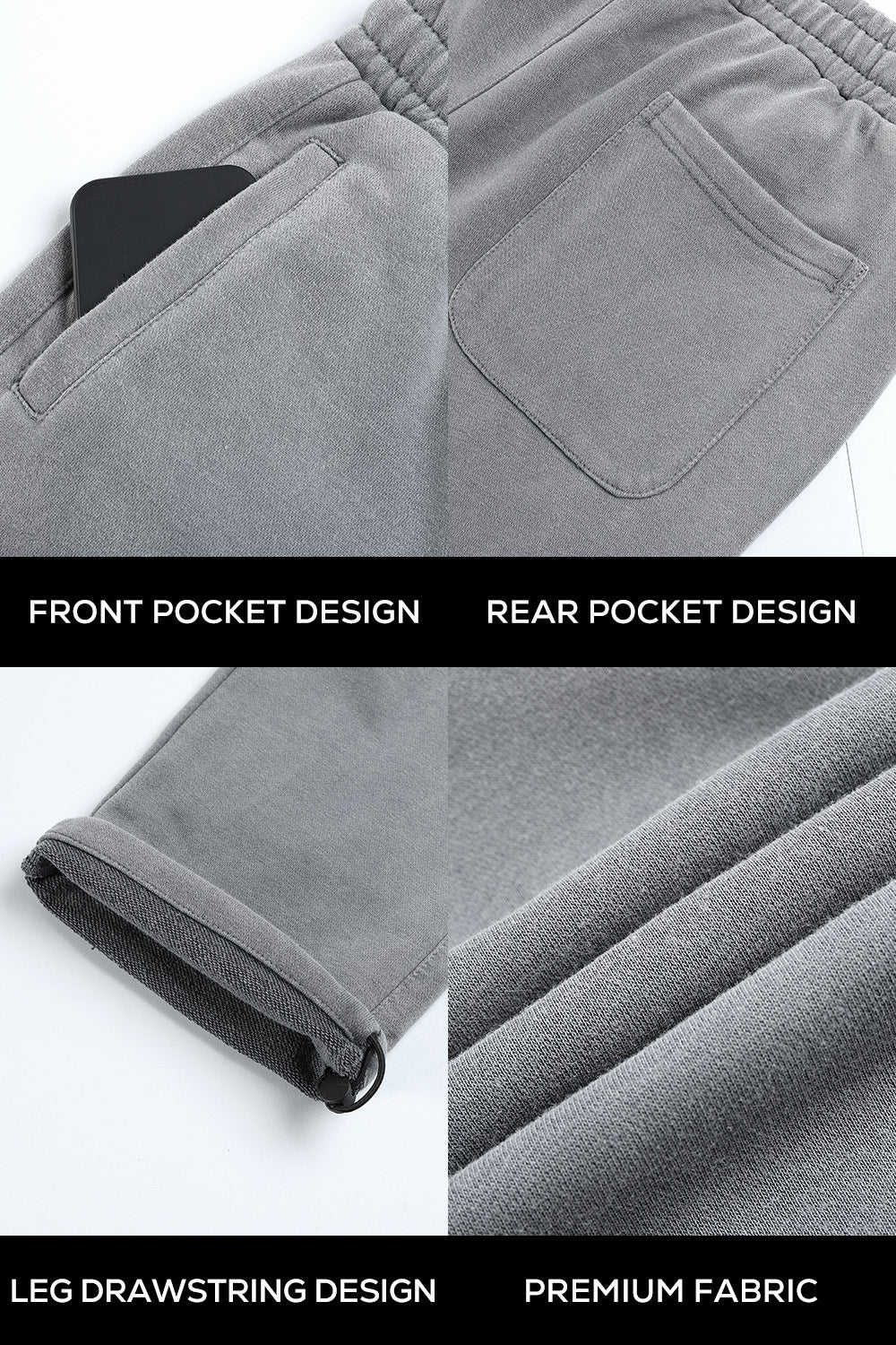 Mens Loose Casual Pant - Grey