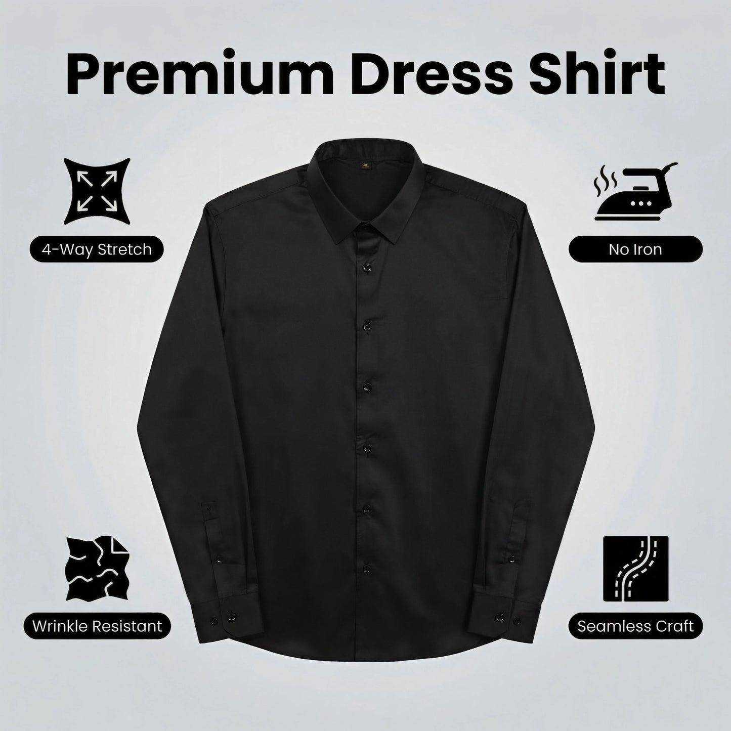 Men's Seamless Stretch Dress Shirt