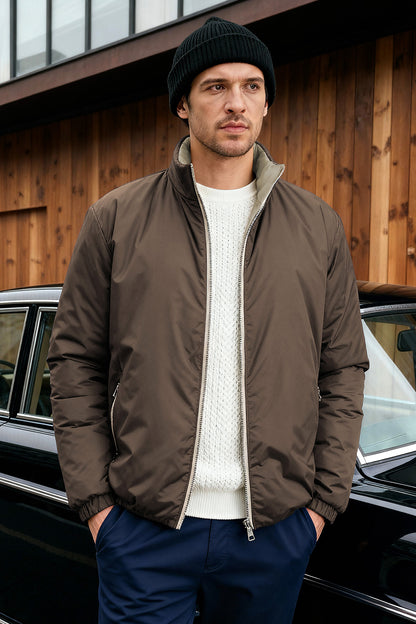 Men's Reversible Coat - Brown