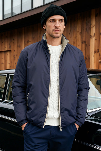 Men's Reversible Coat - Blue