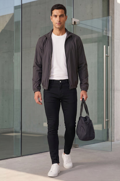 Schwarze Sculpt-Skinny-Jeans für Herren
