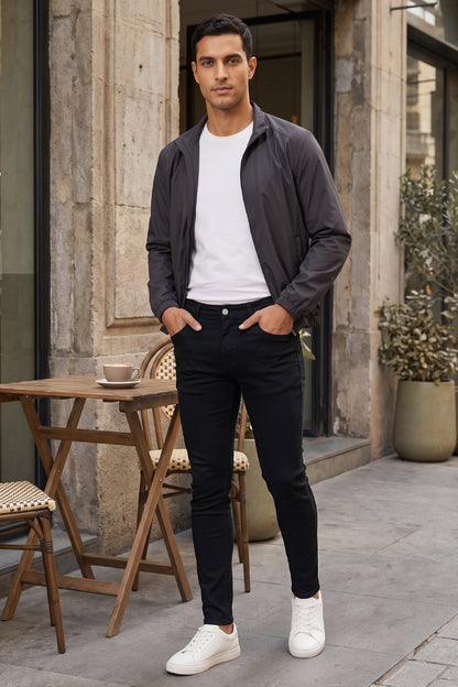 Schwarze Sculpt-Skinny-Jeans für Herren