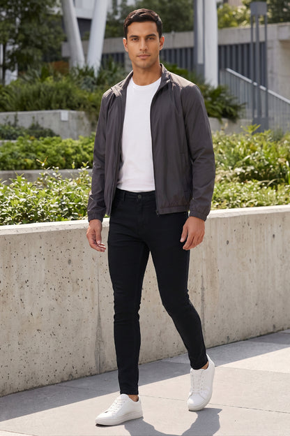 Schwarze Sculpt-Skinny-Jeans für Herren
