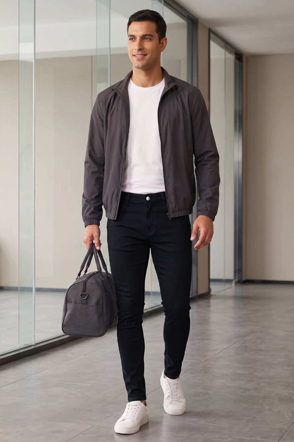 Schwarze Sculpt-Skinny-Jeans für Herren