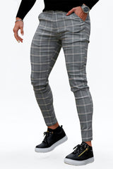 grey plaid dress pants