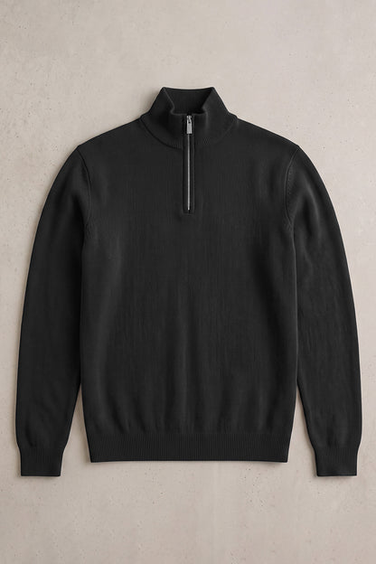 Men's Classic Quarter-Zip Knit Sweater | Lightweight Slim Fit Pullover