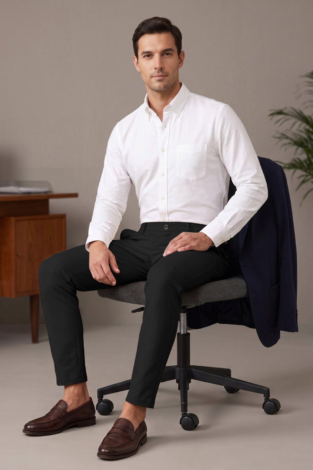 Men's Smart Modern Slim Tailored Pant