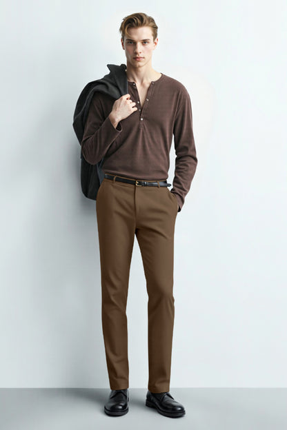 Men's Relaxed Fit Dress Pant - Camel