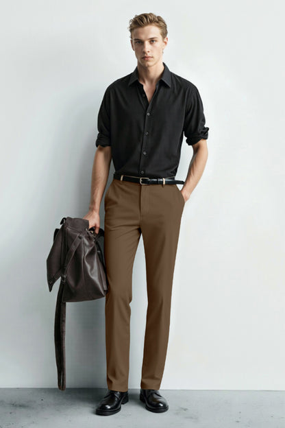 Men's Relaxed Fit Dress Pant - Camel