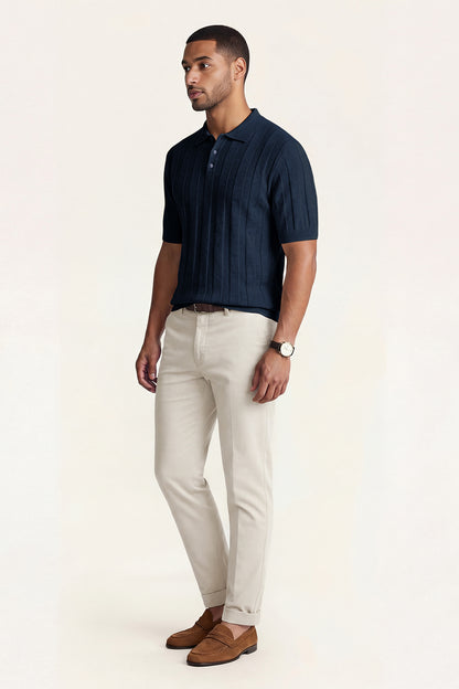 Hoogwaardig slim-fit poloshirt voor heren - grijs