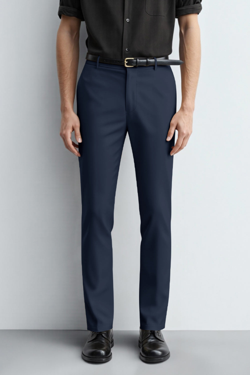 Men's Relaxed Fit Dress Pant - Dark Blue