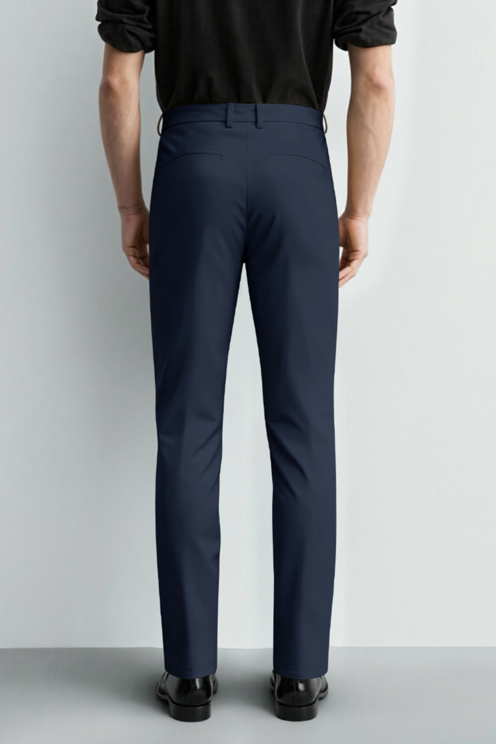 Men's Relaxed Fit Dress Pant - Dark Blue