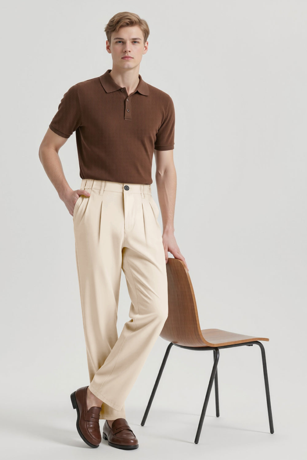 Men's Relaxed Fit Pant - Beige