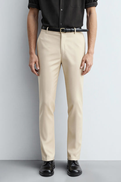 Men's Relaxed Fit Dress Pant - Beige