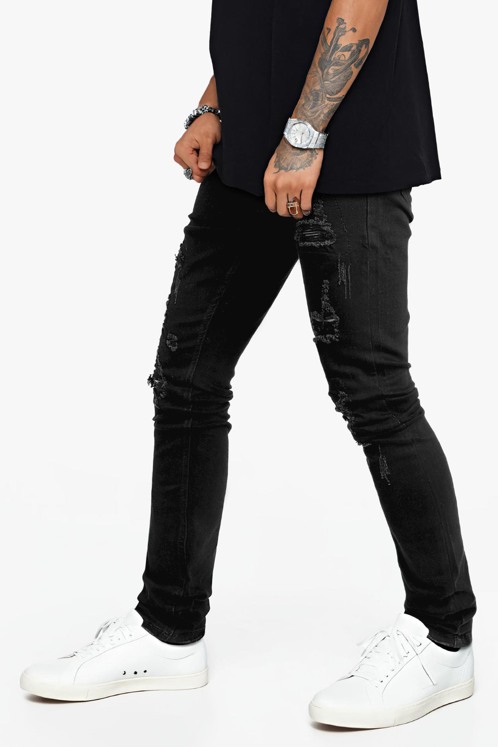 I migliori jeans skinny neri da uomo - Strappati