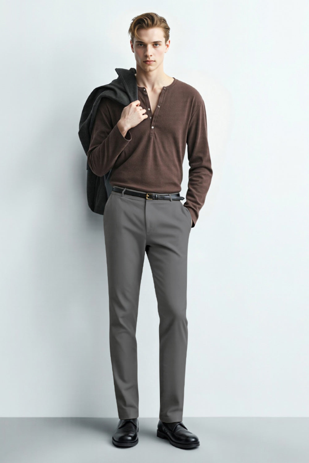 Men's Relaxed Fit Dress Pant - Grey