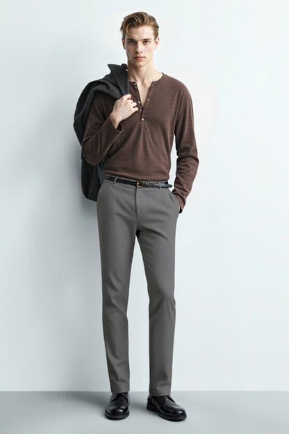 Men's Relaxed Fit Dress Pant - Grey