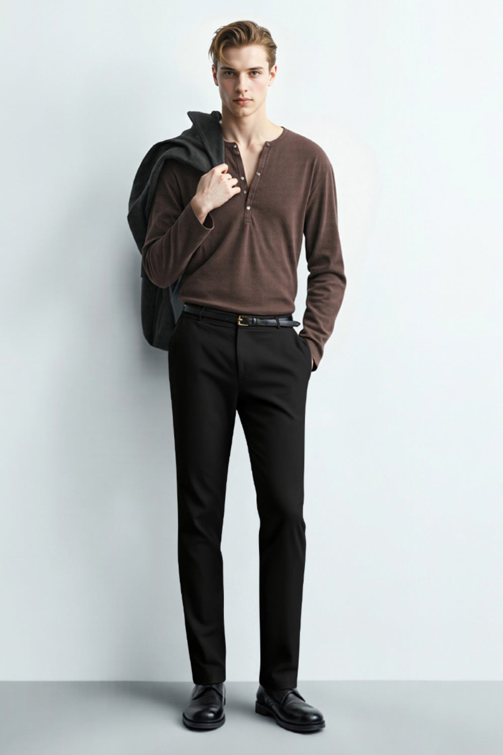 Men's Relaxed Fit Dress Pant - Black