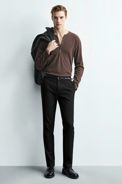 Men's Relaxed Fit Dress Pant - Black