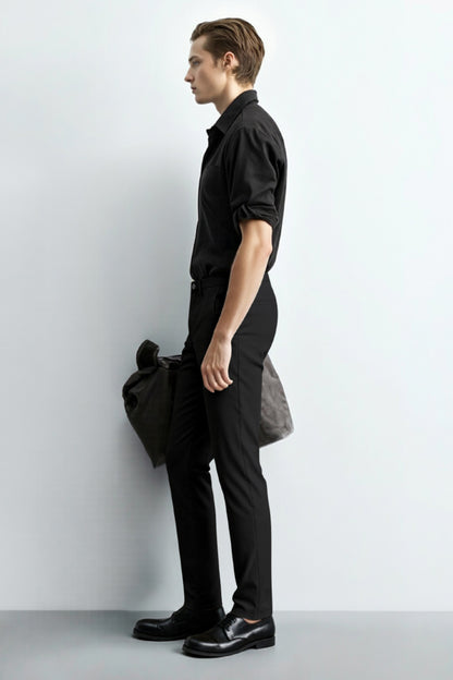 Men's Relaxed Fit Dress Pant - Black