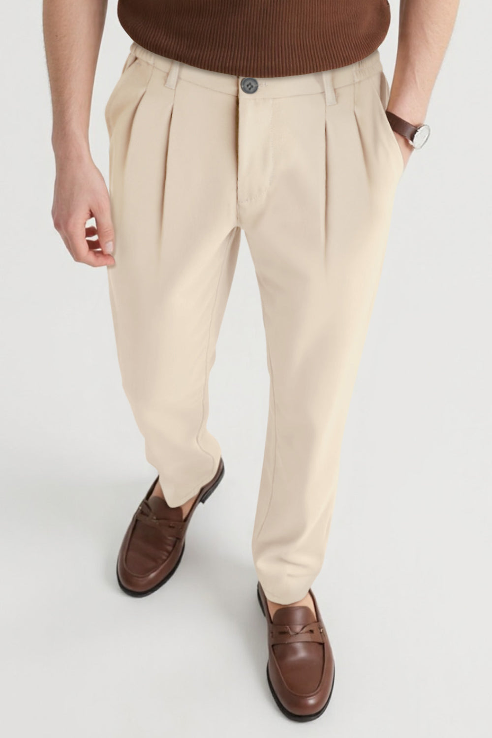 Men's Relaxed Fit Pant - Beige