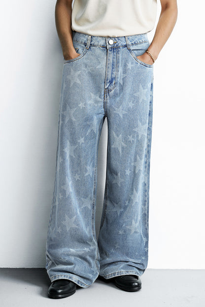 Men's Fashion Loose Jean - Star