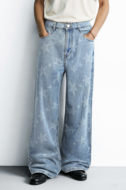 Men's Fashion Loose Jean - Star