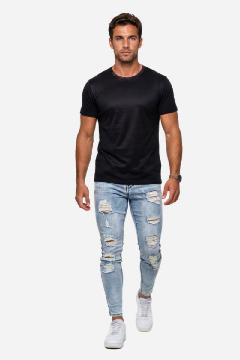 Jean skinny stretch pour homme - Bleu clair