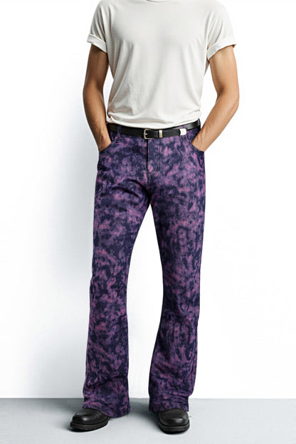 Men Relaxed Flared Jean - Purple