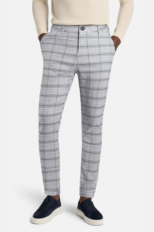 Skinny-Hose mit Gittermuster für Herren