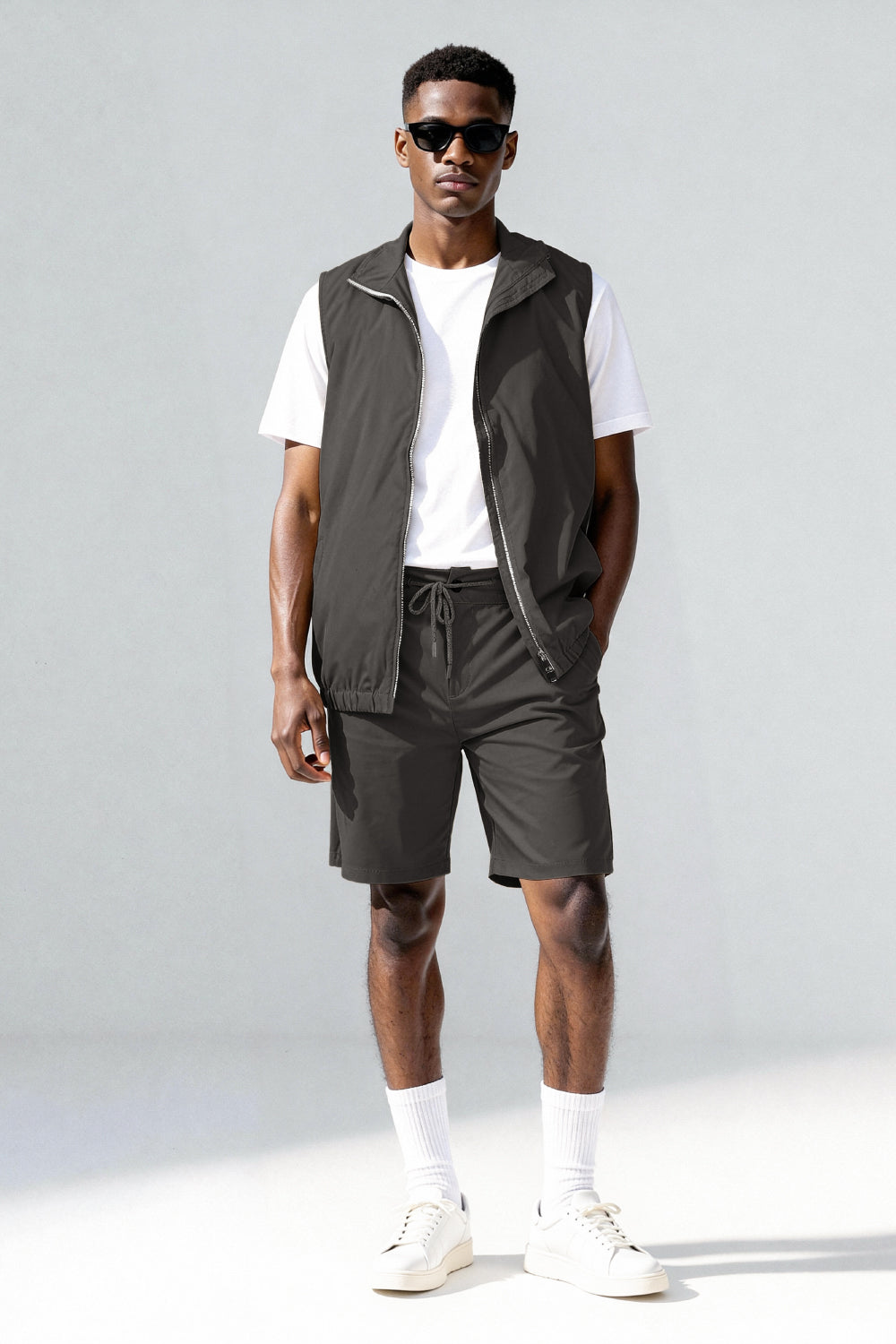 Men's Vest Set - Grey