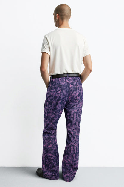 Men Relaxed Flared Jean - Purple