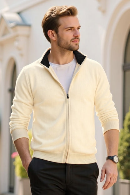 Men's Sweater Coat - Apricot