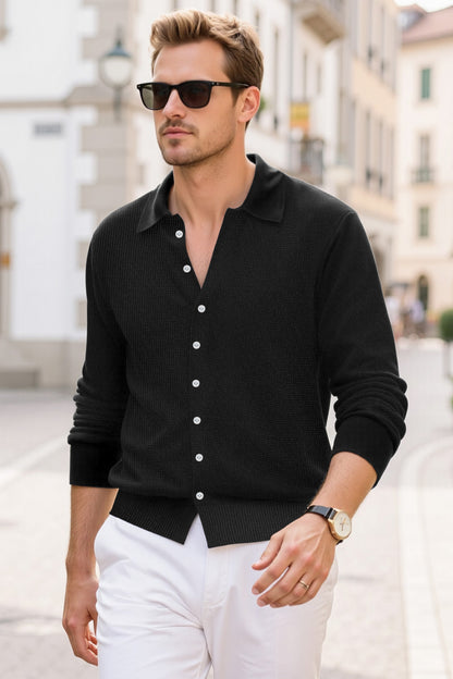 Polo Homme Coupe Slim - Manches Longues