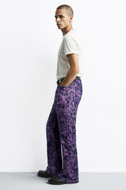 Men Relaxed Flared Jean - Purple