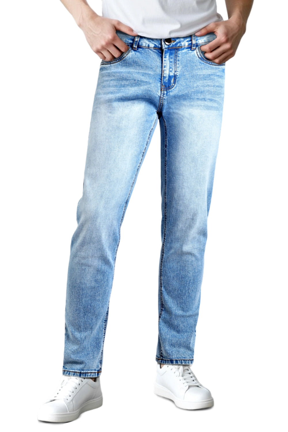 Men's Stretch Slim Fit Jean - Washed Blue