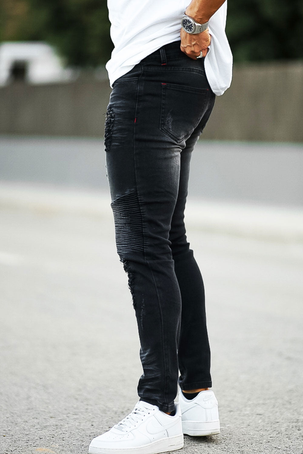 Jean skinny homme noir clearance