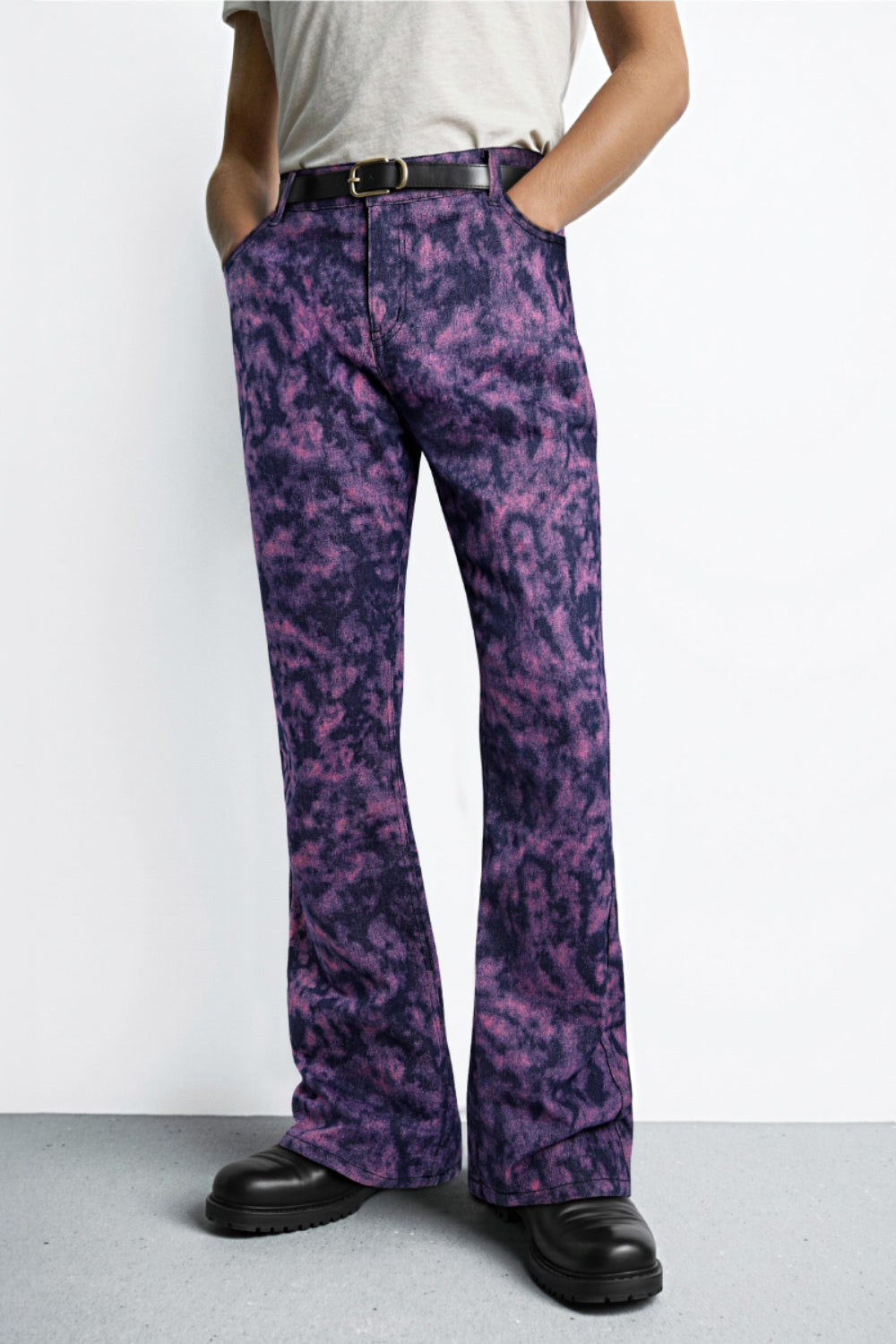 Men Relaxed Flared Jean - Purple