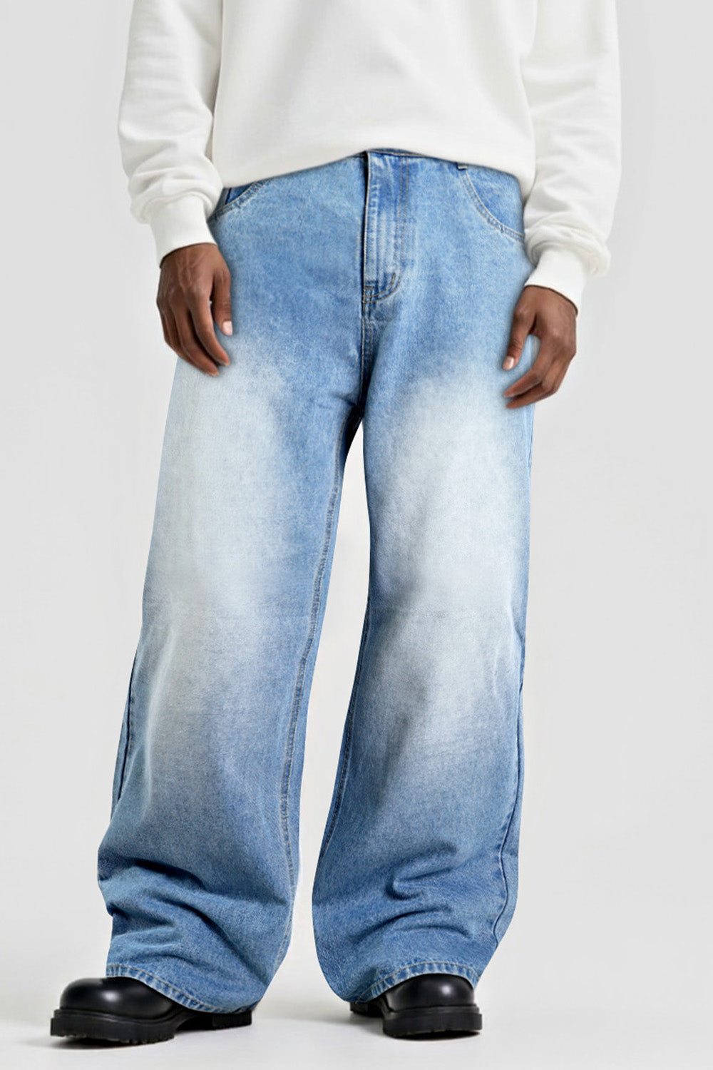 Men's Fashion Loose Jean - Light Blue