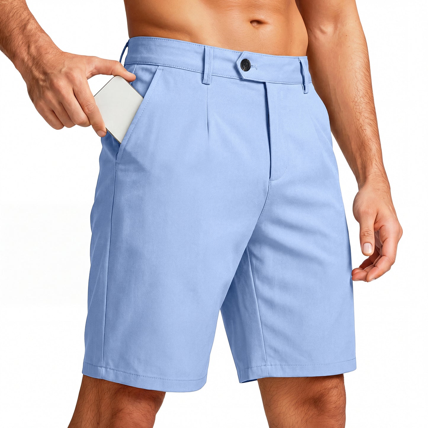 Mens Casual Chino Short - Sky Blue