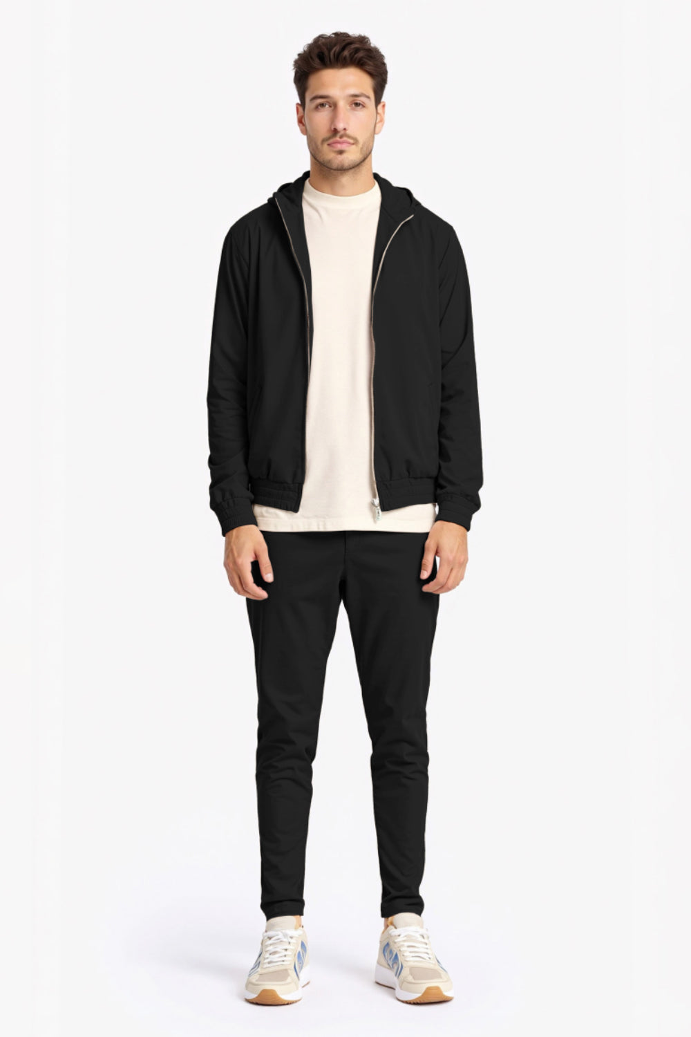 Men's Casual Hoodie Set - Black