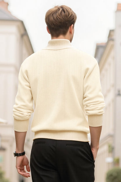 Men's Sweater Coat - Apricot
